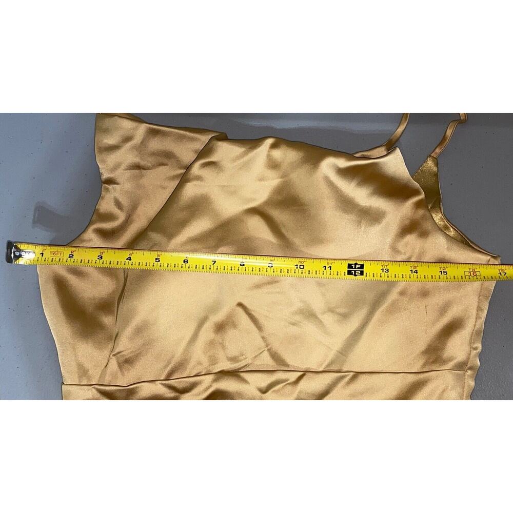 Mew Mews Formal Gown Statement Dress Elegant Gold Sequins Maxi Womens Medium NEW - Picture 10 of 13
